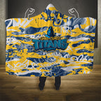 Gold Coast Titans Rugby Hooded Blanket Graffiti Typography Urban Camo Abstract Street Style