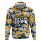 Gold Coast Titans Rugby Hoodie Graffiti Typography Urban Camo Abstract Street Style