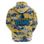 Gold Coast Titans Rugby Hoodie Graffiti Typography Urban Camo Abstract Street Style