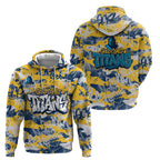 Gold Coast Titans Rugby Hoodie Graffiti Typography Urban Camo Abstract Street Style