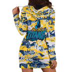 Gold Coast Titans Rugby Hoodie Dress Graffiti Typography Urban Camo Abstract Street Style