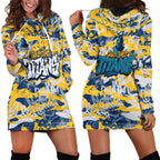 Gold Coast Titans Rugby Hoodie Dress Graffiti Typography Urban Camo Abstract Street Style