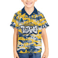Gold Coast Titans Rugby Kid Hawaiian Shirt Graffiti Typography Urban Camo Abstract Street Style