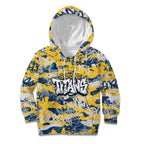 Gold Coast Titans Rugby Kid Hoodie Graffiti Typography Urban Camo Abstract Street Style