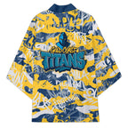 Gold Coast Titans Rugby Kimono Graffiti Typography Urban Camo Abstract Street Style