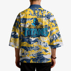 Gold Coast Titans Rugby Kimono Graffiti Typography Urban Camo Abstract Street Style