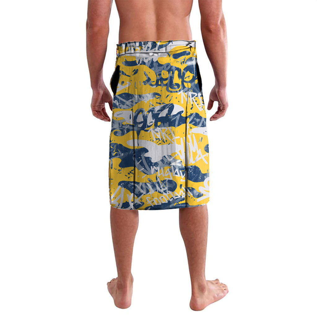Gold Coast Titans Rugby Lavalava Graffiti Typography Urban Camo Abstract Street Style
