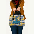 Gold Coast Titans Rugby Leather Bag Graffiti Typography Urban Camo Abstract Street Style