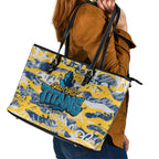 Gold Coast Titans Rugby Leather Tote Bag Graffiti Typography Urban Camo Abstract Street Style