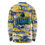 Gold Coast Titans Rugby Long Sleeve Shirt Graffiti Typography Urban Camo Abstract Street Style