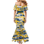 Gold Coast Titans Rugby Mermaid Dress Graffiti Typography Urban Camo Abstract Street Style