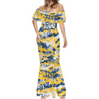 Gold Coast Titans Rugby Mermaid Dress Graffiti Typography Urban Camo Abstract Street Style