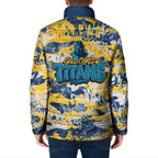 Gold Coast Titans Rugby Padded Jacket Graffiti Typography Urban Camo Abstract Street Style