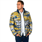 Gold Coast Titans Rugby Padded Jacket Graffiti Typography Urban Camo Abstract Street Style