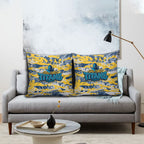 Gold Coast Titans Rugby Pillow Cover Graffiti Typography Urban Camo Abstract Street Style