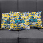 Gold Coast Titans Rugby Pillow Cover Graffiti Typography Urban Camo Abstract Street Style