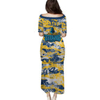 Gold Coast Titans Rugby Puletasi Graffiti Typography Urban Camo Abstract Street Style