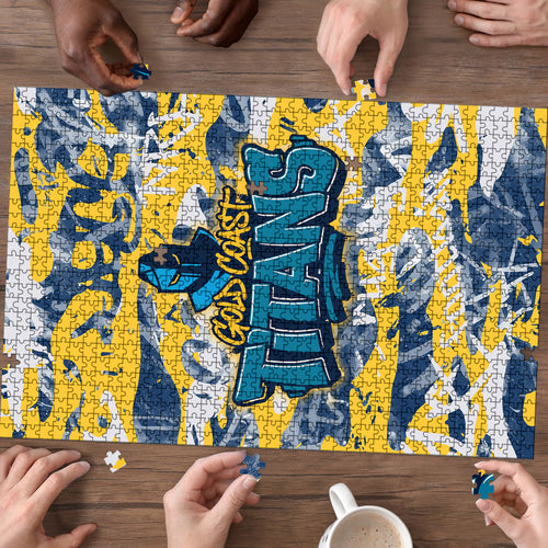 Gold Coast Titans Rugby Puzzle Graffiti Typography Urban Camo Abstract Street Style