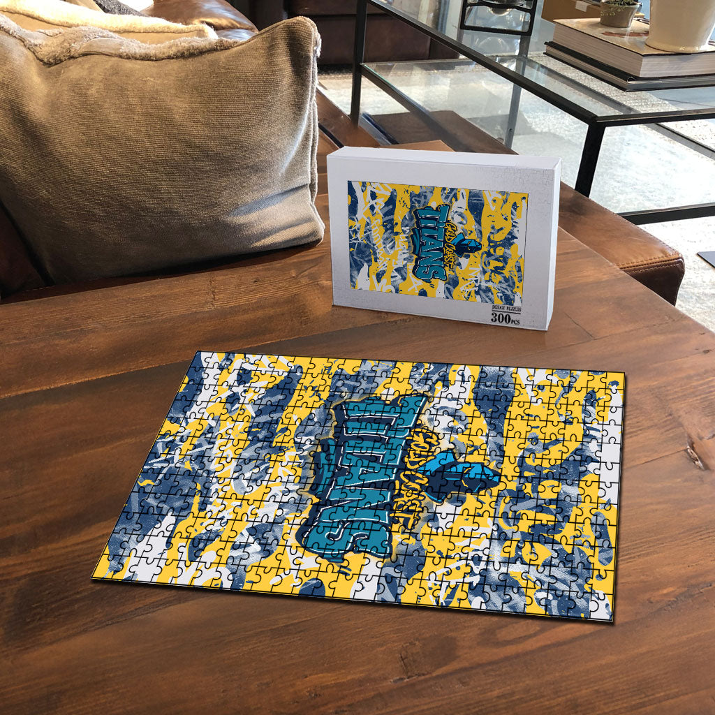 Gold Coast Titans Rugby Puzzle Graffiti Typography Urban Camo Abstract Street Style