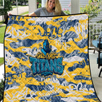 Gold Coast Titans Rugby Quilt Graffiti Typography Urban Camo Abstract Street Style
