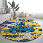 Gold Coast Titans Rugby Round Carpet Graffiti Typography Urban Camo Abstract Street Style