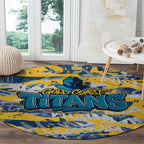 Gold Coast Titans Rugby Round Carpet Graffiti Typography Urban Camo Abstract Street Style