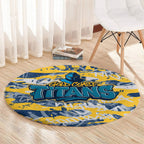 Gold Coast Titans Rugby Round Carpet Graffiti Typography Urban Camo Abstract Street Style