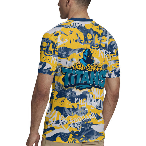 Gold Coast Titans Rugby Rugby Jersey Graffiti Typography Urban Camo Abstract Street Style