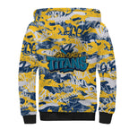 Gold Coast Titans Rugby Sherpa Hoodie Graffiti Typography Urban Camo Abstract Street Style