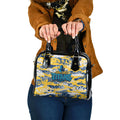 Gold Coast Titans Rugby Shoulder Handbag Graffiti Typography Urban Camo Abstract Street Style