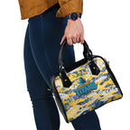 Gold Coast Titans Rugby Shoulder Handbag Graffiti Typography Urban Camo Abstract Street Style
