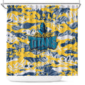 Gold Coast Titans Rugby Shower Curtain Graffiti Typography Urban Camo Abstract Street Style