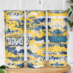 Gold Coast Titans Rugby Skinny Tumbler Graffiti Typography Urban Camo Abstract Street Style