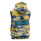 Gold Coast Titans Rugby Sleeveless Hoodie Graffiti Typography Urban Camo Abstract Street Style