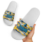 Gold Coast Titans Rugby Slide Sandals Graffiti Typography Urban Camo Abstract Street Style
