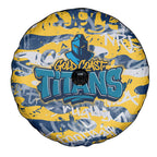 Gold Coast Titans Rugby Spare Tire Cover Graffiti Typography Urban Camo Abstract Street Style