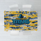 Gold Coast Titans Rugby Tablecloth Graffiti Typography Urban Camo Abstract Street Style