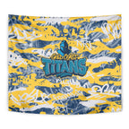 Gold Coast Titans Rugby Tapestry Graffiti Typography Urban Camo Abstract Street Style