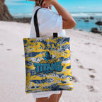 Gold Coast Titans Rugby Tote Bag Graffiti Typography Urban Camo Abstract Street Style