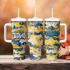 Gold Coast Titans Rugby Tumbler With Handle Graffiti Typography Urban Camo Abstract Street Style