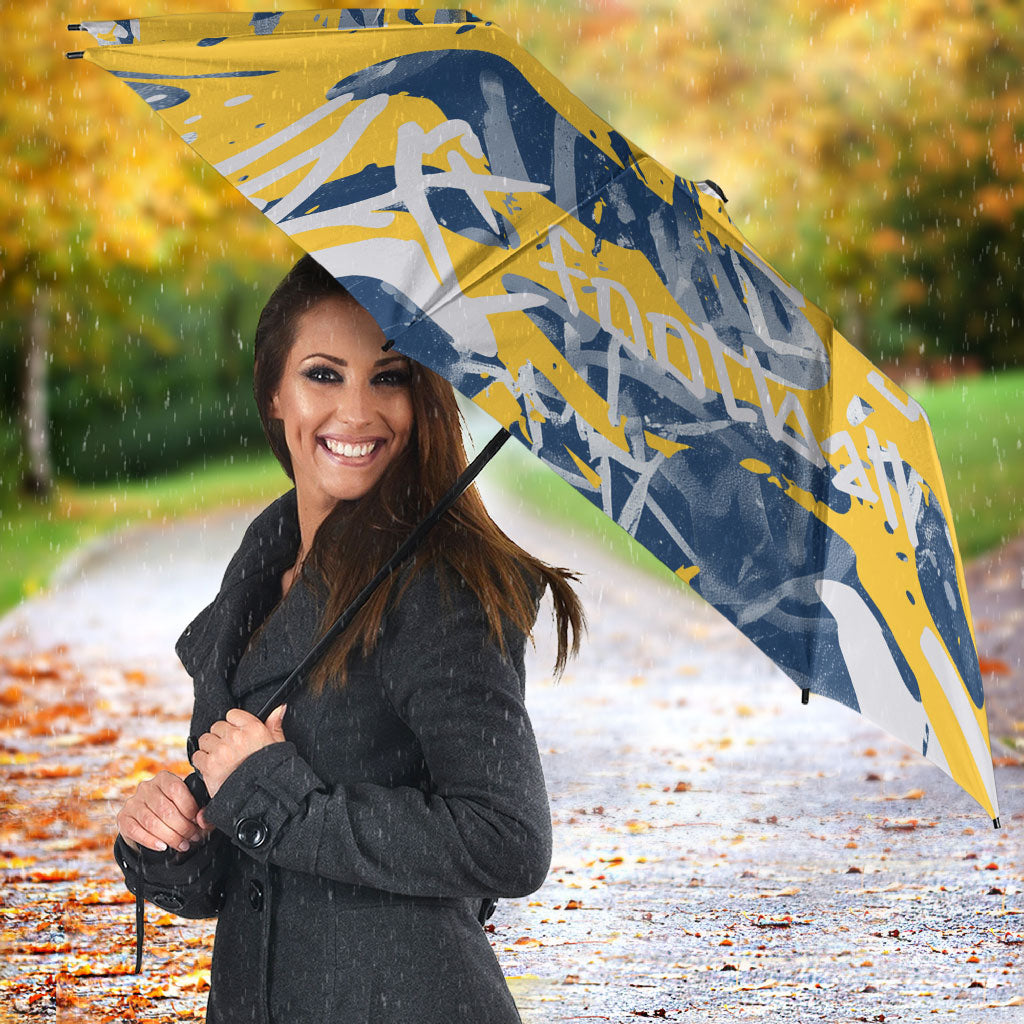 Gold Coast Titans Rugby Umbrella Graffiti Typography Urban Camo Abstract Street Style