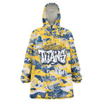 Gold Coast Titans Rugby Wearable Blanket Hoodie Graffiti Typography Urban Camo Abstract Street Style