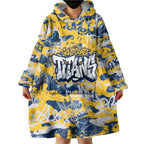 Gold Coast Titans Rugby Wearable Blanket Hoodie Graffiti Typography Urban Camo Abstract Street Style