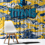 Gold Coast Titans Rugby Window Curtain Graffiti Typography Urban Camo Abstract Street Style