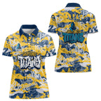 Gold Coast Titans Rugby Women Polo Shirt Graffiti Typography Urban Camo Abstract Street Style