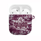 Manly Warringah Sea Eagles Rugby AirPods Case Graffiti Typography Urban Camo Abstract Street Style