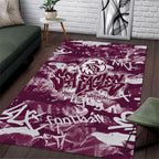 Manly Warringah Sea Eagles Rugby Area Rug Graffiti Typography Urban Camo Abstract Street Style