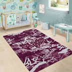 Manly Warringah Sea Eagles Rugby Area Rug Graffiti Typography Urban Camo Abstract Street Style