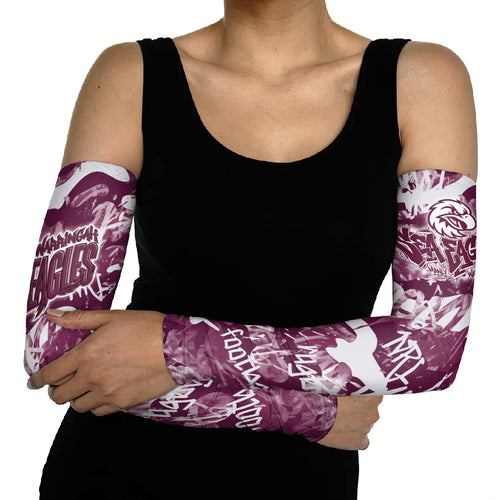 Manly Warringah Sea Eagles Rugby Arm Sleeves Graffiti Typography Urban Camo Abstract Street Style