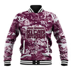 Manly Warringah Sea Eagles Rugby Baseball Jacket Graffiti Typography Urban Camo Abstract Street Style